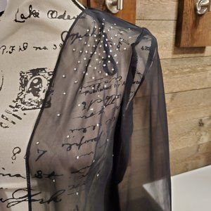 Women’s Black Sheer Blouse/Jacket by J.B.S., 8P